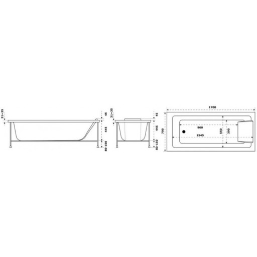 Ванна акриловая Jacob Delafon Sofa белая 170х70 см E60518RU-00